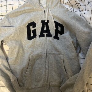 GAP Light Gray Zip Up Hoodie